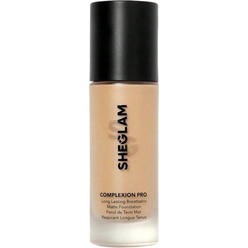 Sheglam Complexion Pro Long Lasting Breathable Matte Foundation Base de maquillaje resistente al agua y al sudor de cobertura modulable ofrece acabado mate de larga duraci&oacute;n