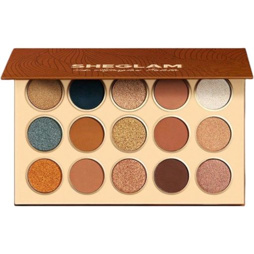 Sheglam The Afterglow Palette Paleta de sombras de ojos de textura suave ofrece acabado mate met&aacute;lico o microbrillante para crear un look perfecto 15 tonos