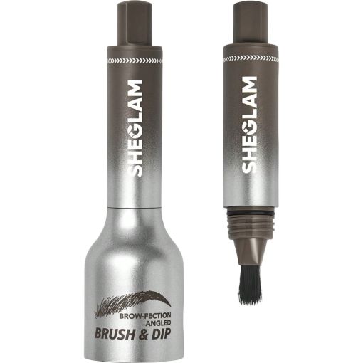 Sheglam Brow-Fection Angled Brush & Dip Pincel de cejas angular con punta cuadrada consigue un efecto microblading con trazos realistas