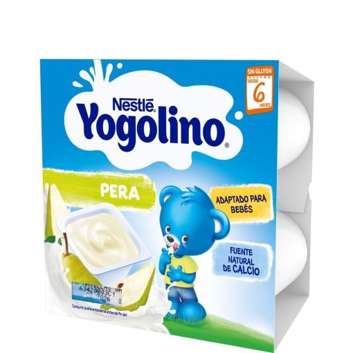 Nestle Yogolino Postre L&aacute;cteo Pera Postre l&aacute;cteo cubre las necesidades nutricionales del beb&eacute; desde los 6 meses 4x100 gr