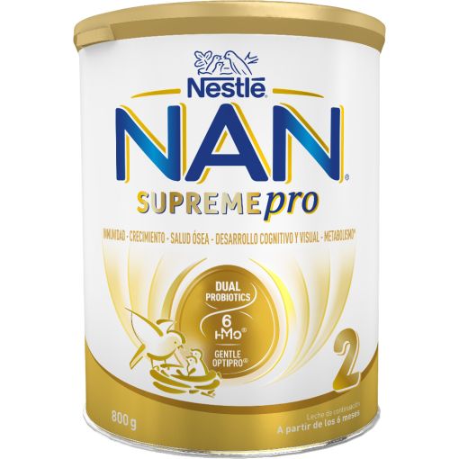 Nestle Leche De Continuaci&oacute;n Nan Supreme Pro 2 Leche en polvo sin aceite de palma a partir de 6 meses 800 gr