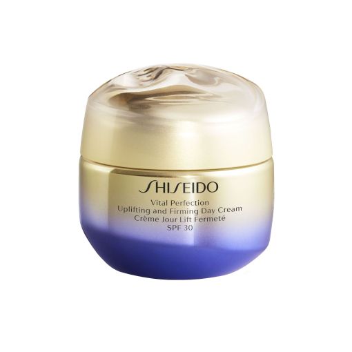 Shiseido Vital Perfection Uplifting And Firming Cream Spf 30 Crema de día y noche antiedad regenera redensifica e ilumina piel más tersa firme y jovén 50 ml