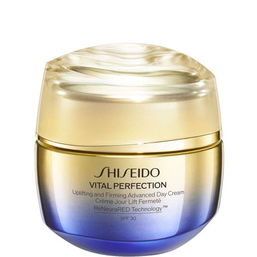 Shiseido Vital Perfection Uplifting And Firming Day Cream Spf 30 Crema de día combate la flacidez la falta de elasticidad las arrugas profundas y manchas 50 ml