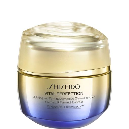 Shiseido Vital Perfection Uplifting And Firming Cream Enriched Crema de d&iacute;a y noche rica antiedad regenera redensifica e ilumina piel m&aacute;s tersa firme y joven