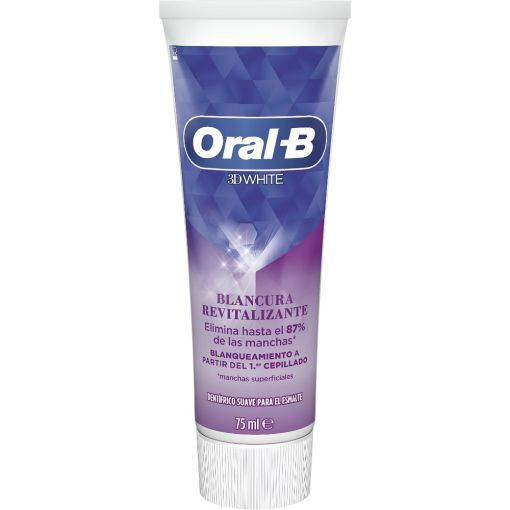 Oral-B 3d White Blancura Revitalizante Dent&iacute;frico Pasta de dientes elimina hasta el 87% de las manchas sabor menta 75 ml