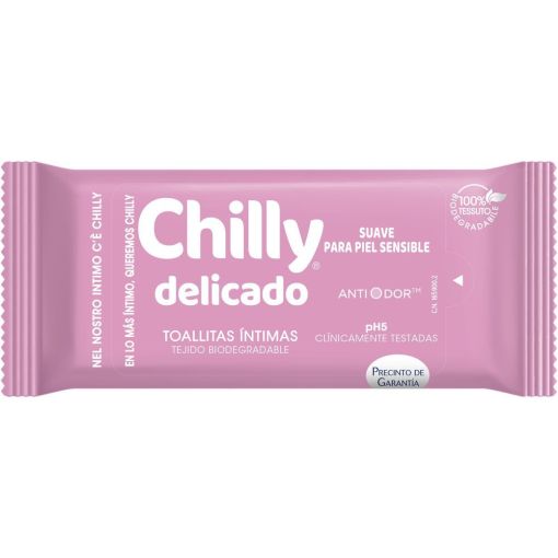 Chilly Delicado Toallitas &Iacute;ntimas Toallitas &iacute;ntimas para la limpieza de pieles y mucosas sensibles 12 uds