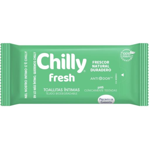 Chilly Fresh Toallitas &Iacute;ntimas Toallitas &iacute;ntimas protege la flora vaginal frescor natural duradero 12 uds