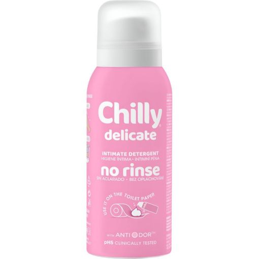 Chilly Delicate No Rinse Espuma De Higiene &Iacute;ntima Espuma de higiene &iacute;ntima sin aclarado ofrece sensaci&oacute;n de frescura y confort insuperable 100 ml