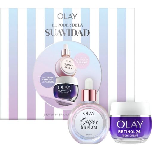 Olay El Poder De La Suavidad Estuche Tratamiento antiedad para presumir de una piel más suave renvada y radiante en solo 1 noche