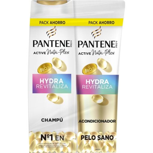 Pantene Pro-V Nutri-Plex Hydra Revitaliza Pack Ahorro Set capilar nutre intensamente hasta 8 capas ofreciendo brillo para cabello normal a seco