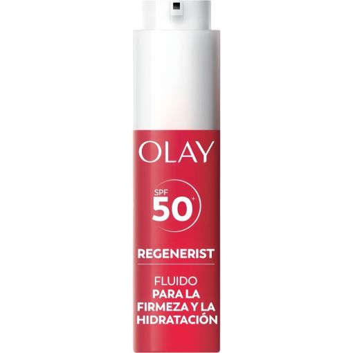 Olay Regenerist Firm & Plump Fluido Spf 50 Fluido facial hidratante ultraligero reafirma reduce arrugas y aumenta la hidrataci&oacute;n de la piel durante 24 horas 50 ml