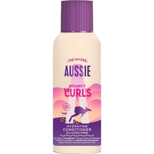 Aussie Bouncy Curls Hydrating Conditioner Acondicionador vegano hidratante intenso sin siliconas ofrece una limpieza suave para cabello rizado y ondulado 100 ml