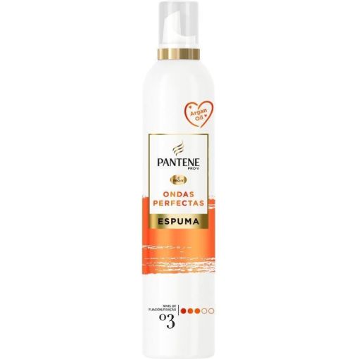 Pantene Pro-V Ondas Perfectas Espuma Nº3 Espuma fijadora nutritiva ofrece definición suave y brillo espectacular en tus ondas