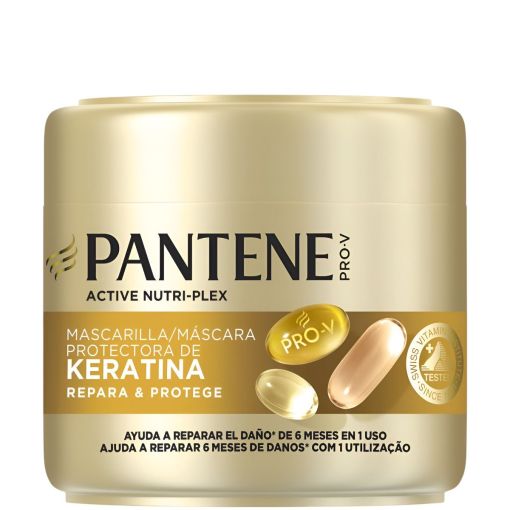 Pantene Pro-V Repara & Protege Mascarilla Reconstructora Keratina Champ&uacute; capilar reparadora ofrece brillo y suavidad previniendo puntas abiertas para cabello d&eacute;bil y da&ntilde;ado 300 ml