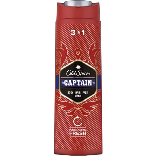 Old Spice Captain Gel De Ba&ntilde;o-Champ&uacute; 3 En 1 Gel de ducha y champ&uacute; limpia la piel y deshace el mal olor con refrescante fragancia 400 ml