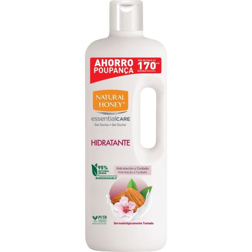 Natural Honey Essencial Care Hidratante Gel De Ducha Gel de ducha biodegradable ofrece hidrataci&oacute;n y cuidado