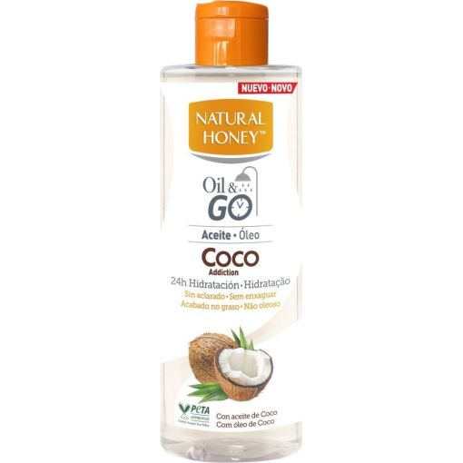 Natural Honey Oil&Go Coco Aceite Aceite corporal nutritivo sin aclarado y no graso ofrece gran hidrataci&oacute;n 24 horas 250 ml