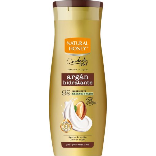 Natural Honey Cuidado Total Arg&aacute;n Hidratante Loci&oacute;n Loci&oacute;n corporal ayuda a reparar la barrera de hidrolip&iacute;dica de la piel para una nutrici&oacute;n intensiva 48 horas 400 ml