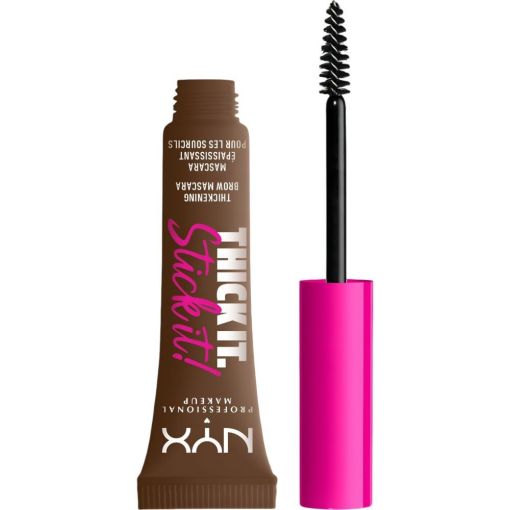 Nyx Professional Makeup Thick It Stick It! Thickening Brow Mascara M&aacute;scara de cejas vegana de larga duraci&oacute;n rellena defie y engruesa para acabado natural