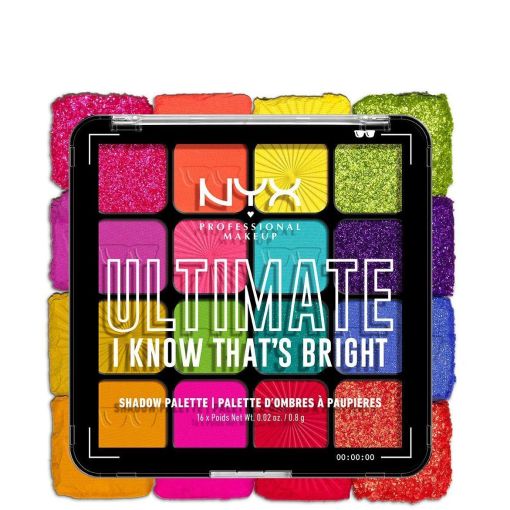 Nyx Professional Makeup Ultimate Shadow Palette Paleta de sombras de ojos ofrece alta pigmentaci&oacute;n para un look espectacular 16 tonos