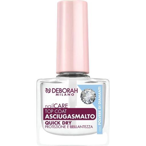 Deborah Milano Nail Care Top Coat Quick Dry Tratamiento superior seca las u&ntilde;as en segundos para aspecto saludable fuerte e hidratado