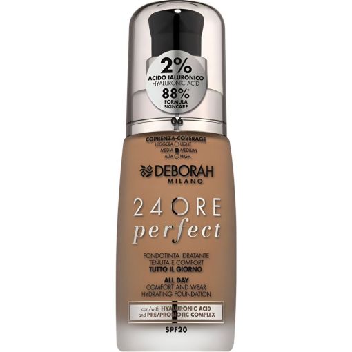 Deborah Milano 24 Ore Perfect Maquillaje Base de maquillaje de larga duraci&oacute;n sin efecto mascarilla