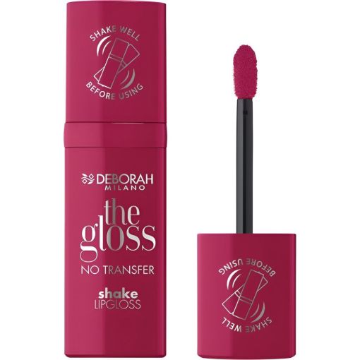 Deborah Milano The Gloss Shake Lipgloss Brillo de labios antitransferible semitransparente y ultrabrillante para acabado de larga duraci&oacute;n
