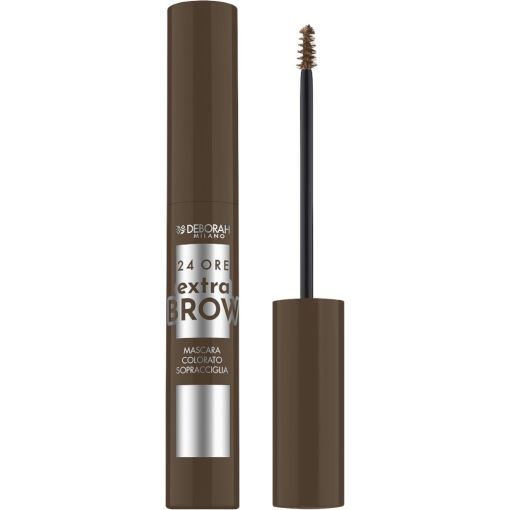 Deborah Milano 24 Ore Extra Brow M&aacute;scara M&aacute;scara de cejas con color de textura ligera fija ofreciendo volumen inmediato y duradero hasta 24 horas
