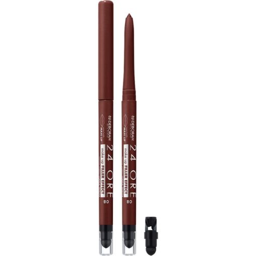 Deborah Milano 24 Ore Make Up Filler Effect Lip Pencil Perfilador de labios automático resistente al agua delinea en una sola pasada ofreciendo larga duración