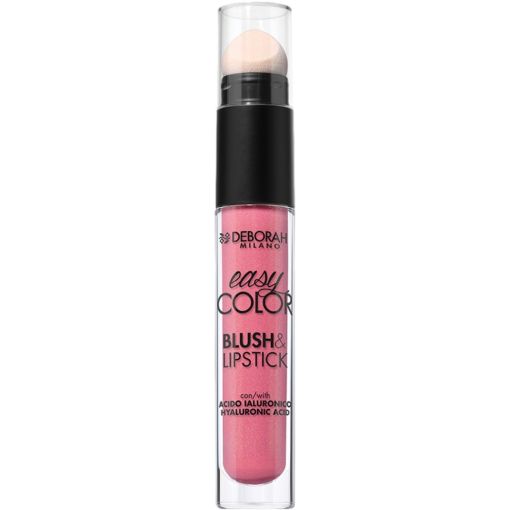 Deborah Milano Easy Color Blush & Lipstick Barra de labios y colorete de f&aacute;cil aplicaci&oacute;n con color difuminable modulable y de larga duraci&oacute;n
