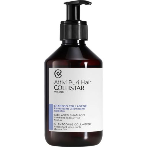 Collistar Attivi Puri Hair Champ&uacute; Con Col&aacute;geno Champ&uacute; de textura ligera ofrece cuerpo y densidad aumentando la consistencia para cabello fino 100 ml