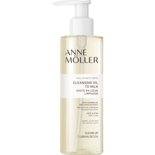 Anne M&ouml;ller Clean Up Cleansing Oil To Milk Limpiador elimina eficazmente el maquillaje restos de protector solar y suciedad sin resecar la piel 200 ml