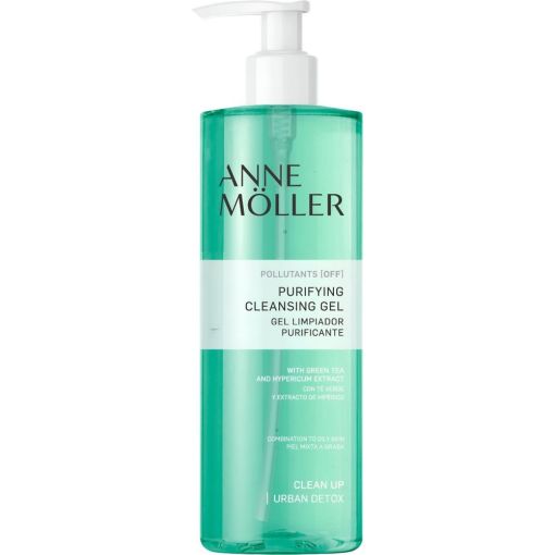 Anne M&ouml;ller Clean Up Urban Detox Purifying Cleansing Gel Gel facial purificante limpiador elimina eficazmente el maquillaje y suciedad sin resecar 400 ml