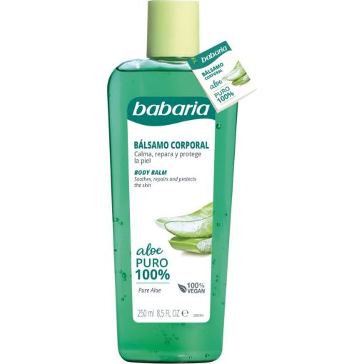 Babaria Aloe Puro B&aacute;lsamo Corporal B&aacute;lsamo corporal vegano calma repara y protege la piel efecto refrescante 250 ml