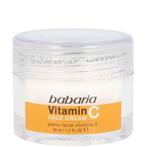Babaria Vitamina C Crema Facial Crema de día y noche antioxidante aporta luminosidad piel radiante y cuidada 50 ml