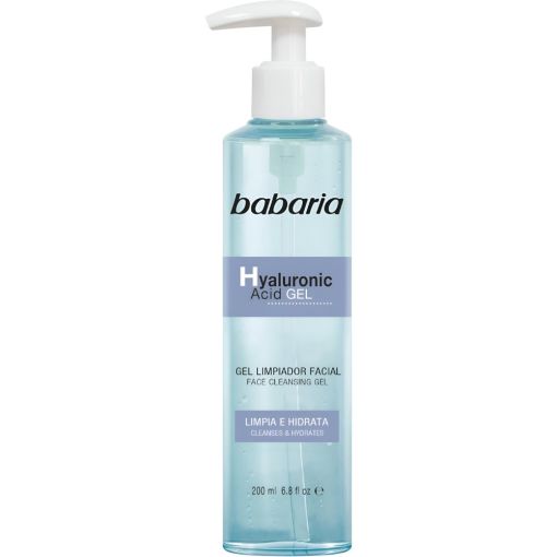 Babaria Hyaluronic Acid Gel Limpiador Facial Gel limpiador facial limpia hidrata y purifica 200 ml