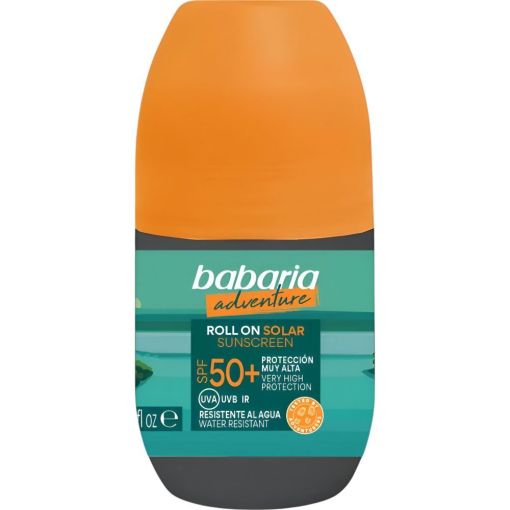 Babaria Adventure Roll On Solar Spf 50+ Edición Limitada Roll on solar de rápida absorción resistente al agua y al sudor protege e hidrata con aloe vera 20 gr