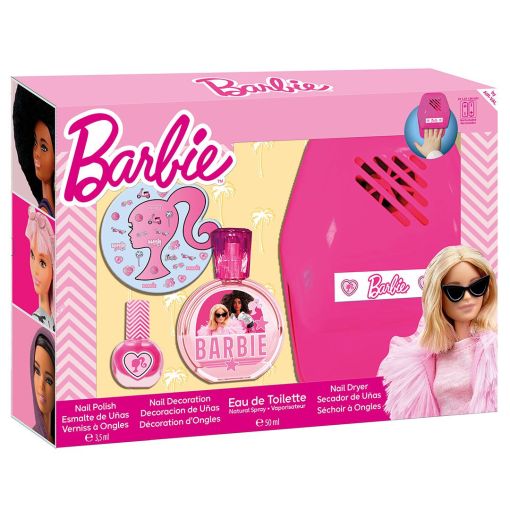 Barbie Barbie Estuche Set de manicura completo con el que podrás pintar decorar y secar tus uñas