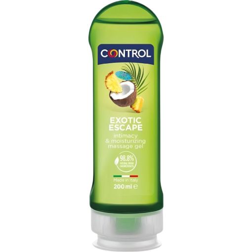 Control Lubricante Exotic Escape 2in1 Massage & Pleasure Lubricante ligero no mancha apto para masaje o estimulaci&oacute;n 200 ml