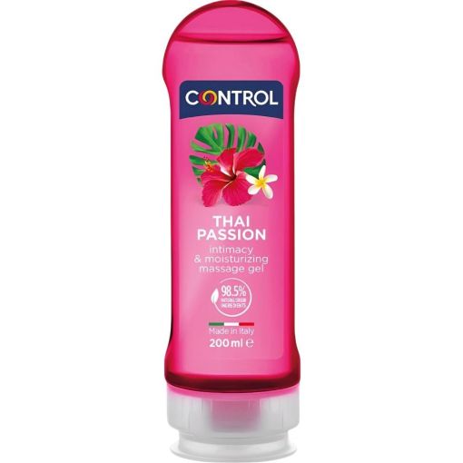Control Lubricante Thai Passion 2 In 1 Massage & Pleasure Lubricante ligero y no mancha apto para masaje o estimulaci&oacute;n 200 ml