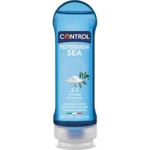 Control Lubricante Mediterranean Sea 2in1 Massage & Pleasure Lubricante ligero no mancha apto para masaje o estimulaci&oacute;n 200 ml