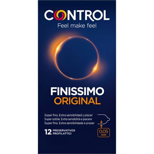 Control Finissimo Original Preservativos Preservativos s&uacute;per finos para una mayor sensibilidad y adaptabilidad 12 uds