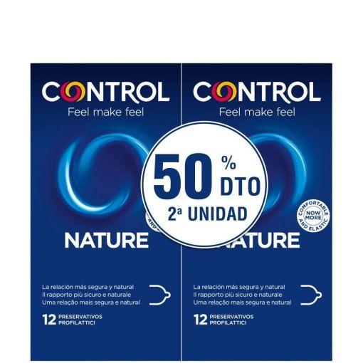 Control Nature Preservativos Duplo Pack Ahorro Preservativos ofrecen perfecta adaptibilidad haciendo tu relaci&oacute;n sexual m&aacute;s satisfactoria 2x12 uds