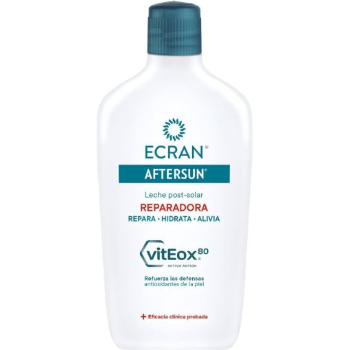 Ecran Aftersun Reparadora Leche Post-Solar After sun de r&aacute;pida absorci&oacute;n repara hidrata alivia y refuerza las defensas 24 horas