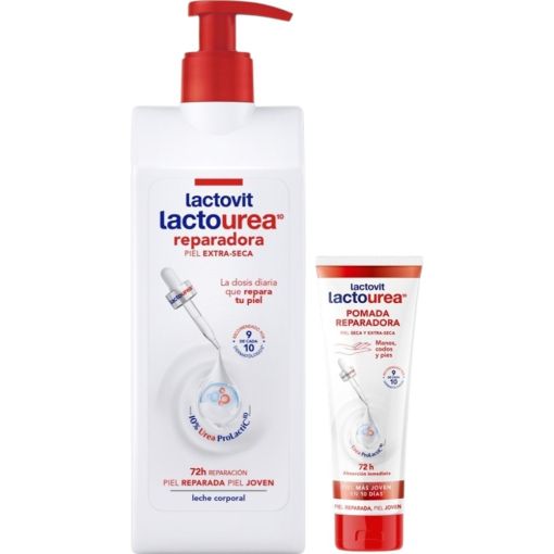 Lactovit Lactourea Reparadora Set Set corporal nutritivo ultrahidratante ofrece hasta 48 horas con microesferas lactosomas