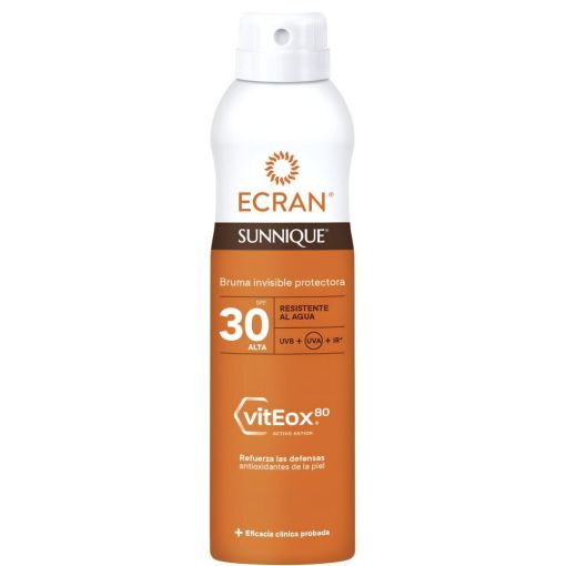 Ecran Sunnique Viteox80 Bruma Invisible Protectora Spf 30 Protector solar bronceado dorado por m&aacute;s tiempo ilumina e hidrata la piel 250 ml