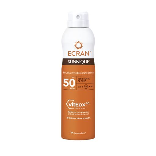 Ecran Sunnique Bruma Invisible Protectora Spf 50 Protector solar fortalece las defensas antioxidantes de la piel 250 ml