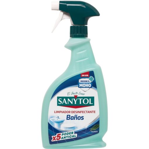 Sanytol Ba&ntilde;os Limpiador Desinfectante Limpiador desinfectante de ba&ntilde;o sin lej&iacute;a elimina cal y suciedad 750 ml