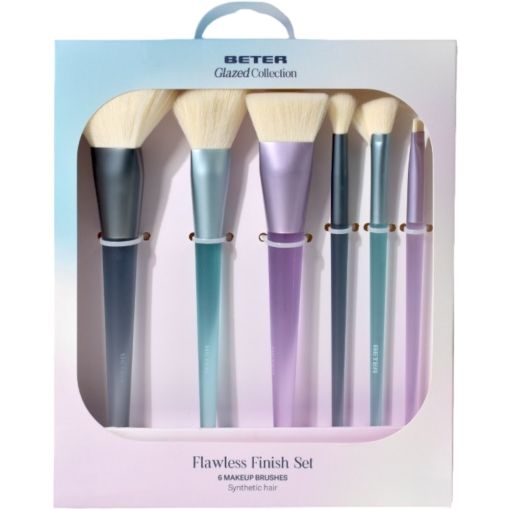 Beter Flawless Finish Set Glazed Collection Set de brochas de maquillaje logra acabados profesionales sin complicaciones
