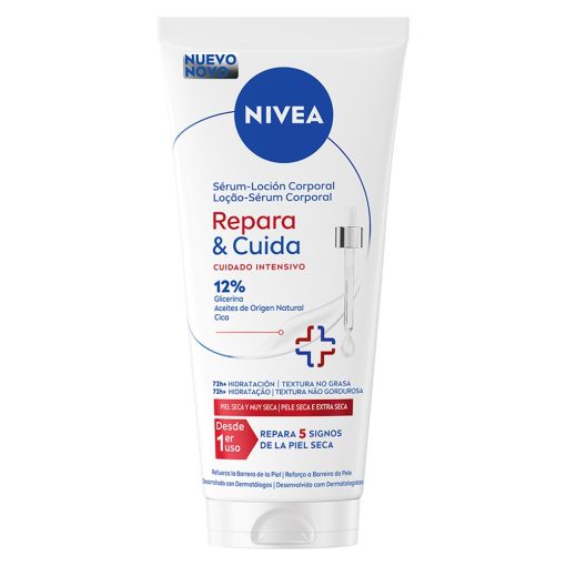 Nivea Repara & Cuida S&eacute;rum-Loci&oacute;n Corporal S&eacute;rum corporal de r&aacute;pida absorci&oacute;n hidrata refuerza y alivia para aspecto saludable 200 ml